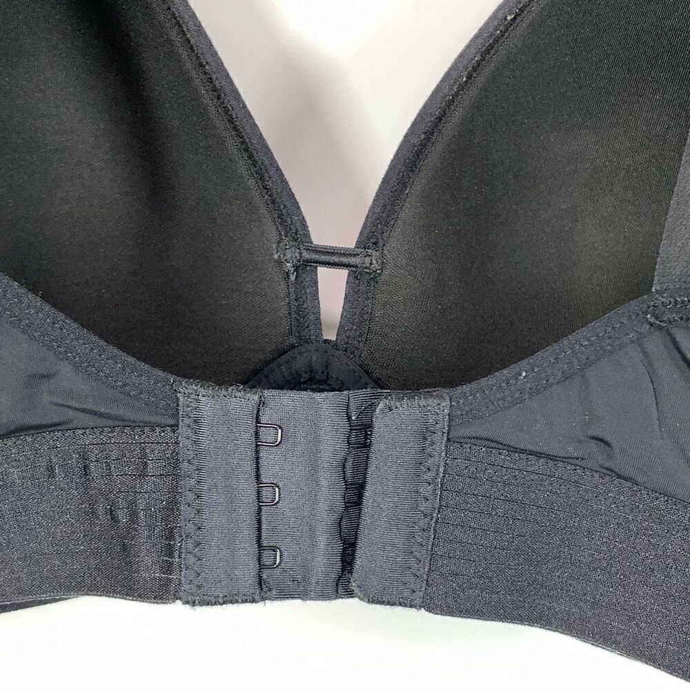Lively Women's Wireless Padded Mesh Trim Spacer Bralette Black Size 34DD - Picture 7 of 7